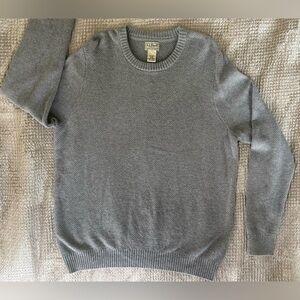 L.L.Bean Chunky Knit Wool Blend Crewneck Sweater – Gray – Men’s L 🍂